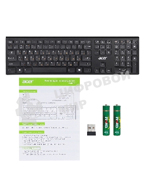 Клавиатура беспроводная Acer OKR020, USB, Радиоканал, черный