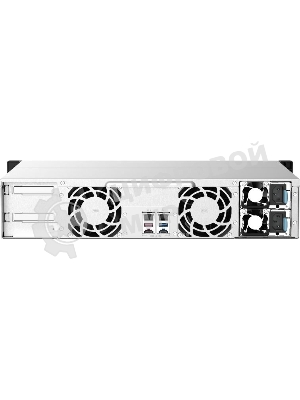 Сетевое хранилище без дисков SMB QNAP TS-1273AU-RP-8G NAS 12 HDD trays, 2x 2.5 GbE, rackmount, 2 PSU. 4-core AMD V1500B2,2 GHz, RAM 8 Gb (8 Gb UDIMM DDR4 (1 x 8 Gb) up to 32 Gb (2 x 16 Gb)). W/o rail kit RAIL-B02