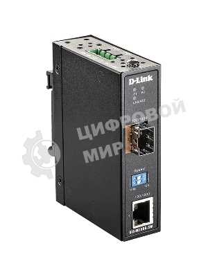 Промышленный медиаконвертер D-Link DIS-M100G-SW/A1A с 1 портом 100/1000Base-T и 1 портом 100/1000Base-X SFP