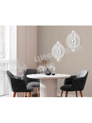 Настенный светодиодный светильник Ambrella light LH31141 СH/CL хром/прозрачный 13W 3000K 280*70*350