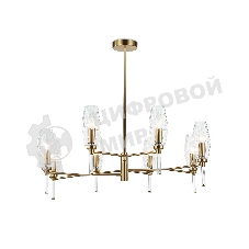 Люстра Ambrella light LH55202/8 BS/CL латунь/прозрачный E14*8 max 40W D800*520