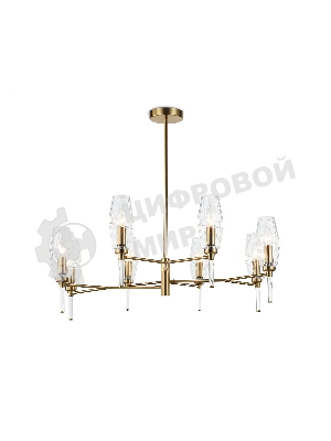 Люстра Ambrella light LH55202/8 BS/CL латунь/прозрачный E14*8 max 40W D800*520