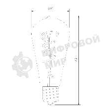 BLE2717 / Светодиодная лампа FDL 8W 3300K E27 (ST64 спираль тонированный)