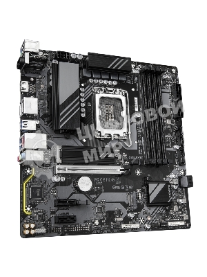Материнская плата GIGABYTE B760M DS3H WIFI6E GEN5, LGA1700, Intel B760, 4xDDR5, 4xSATA, 2xM.2, 1xPCIe 5.0 x16, DisplayPort, HDMI, 1x2.5Gb LAN, USB Type-C, 3x3.5 мм, 7.1, microATX