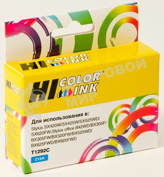 Картридж Epson Stylus SX230/235W/SX420W/SX425W/BX305F (Hi-Black) new, C13T12924010, C   