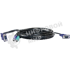 Набор кабелей D-LINK DKVM-CB3 для DKVM - 2хPS/2,1xVGA, 3м