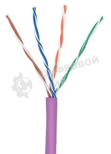 Кабель информационный Lanmaster TWT-5EUTP-NGLS кат.5е U/UTP не экранированный 4X2X24AWG PVC внутренний 305м фиолетовый