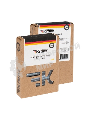 Болт шестигранный Kranz DIN 933, 8х50, упаковка поставщика (24 кг./1 100 шт.)