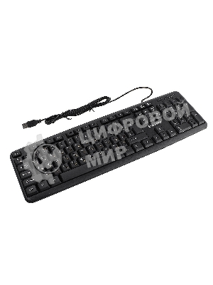 Клавиатура проводная Professional Standard LY-331L2-OEM (USB, полноразмерная, влагозащищенная, 104кл., Enter большой, длина кабеля 2,2м, черная, brown box)