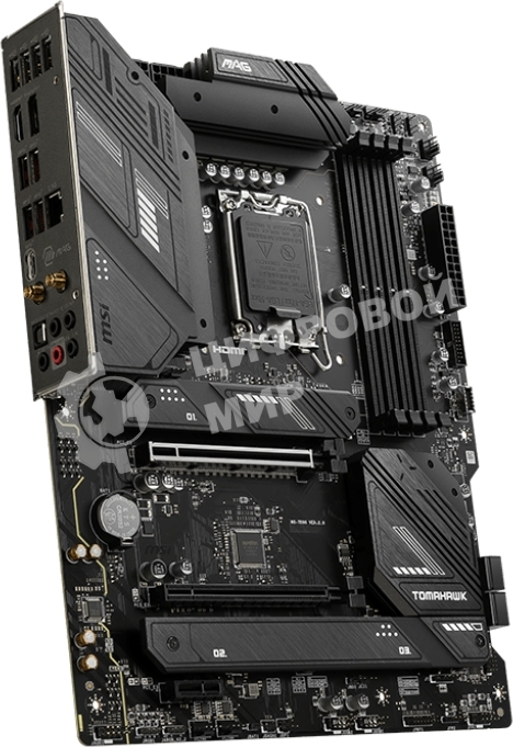 Материнская плата MSI MAG B760 TOMAHAWK WIFI, LGA 1700, Intel B760, 4xDDR5, 4xSATA, 3xM.2, 1xPCI-E 3.0 x4, 1xPCI-E 5.0 x16, 1xHDMI, 1xDP, 1xUSB Type-C, 1x2.5Gb LAN, 4xUSB-A 2.0, 4xUSB-A 3.2 Gen 2, 5x3.5 мм, 7.1, Standard-ATX