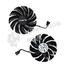 Вентилятор (кулер) для видеокарты Gigabyte RX 470, 570, 580, GTX 1060 88мм 4-pin