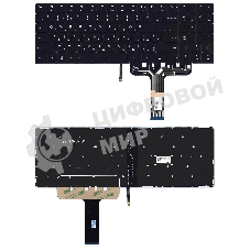 Клавиатура для ноутбука Lenovo Legion Y730-17ICH черная с белой подсветкой