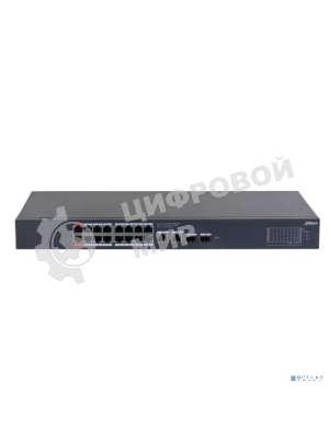 Коммутатор Dahua DH-CS4220-16GT-240 (L2) 16x100 Мбит/с 2x1 Гбит/с 2xКомбо(1000BASE-T/SFP) 16PoE 265W управляемый