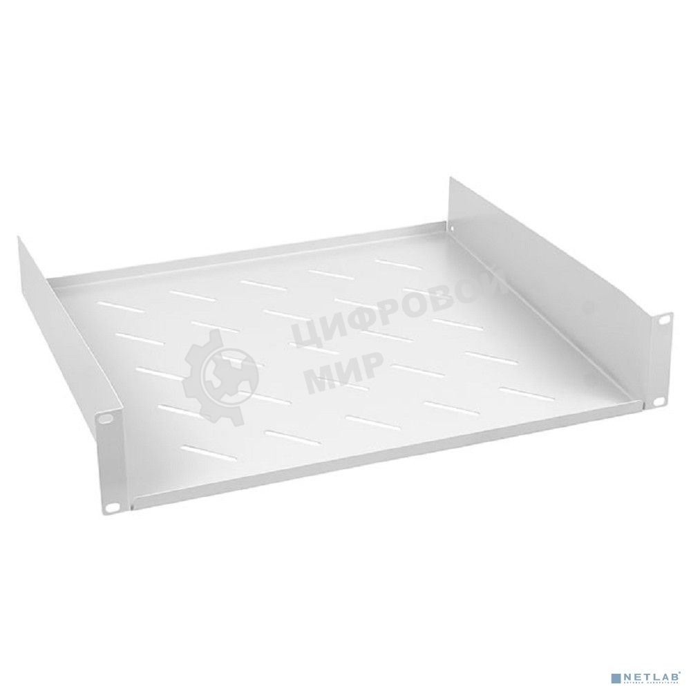 Полка Cabeus, консольная, 2U, 400 мм Г, для шкафов и стоек, серый