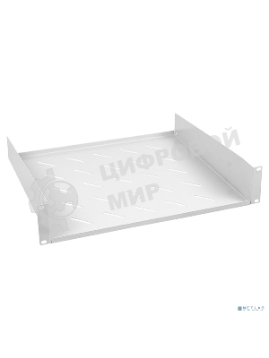 Полка Cabeus, консольная, 2U, 400 мм Г, для шкафов и стоек, серый