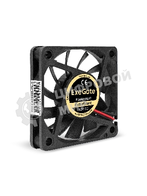 Вентилятор 12В DC ExeGate ExtraSilent ES06010S2P (60x60x10 мм, Sleeve bearing (подшипник скольжения), 2pin, 2000RPM, 16dBA)
