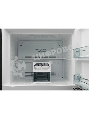 Холодильник Hitachi HRTN7489DF GBKCS черный стекло двухкамерный инвертер 345/105л морозилка сверху, No Frost