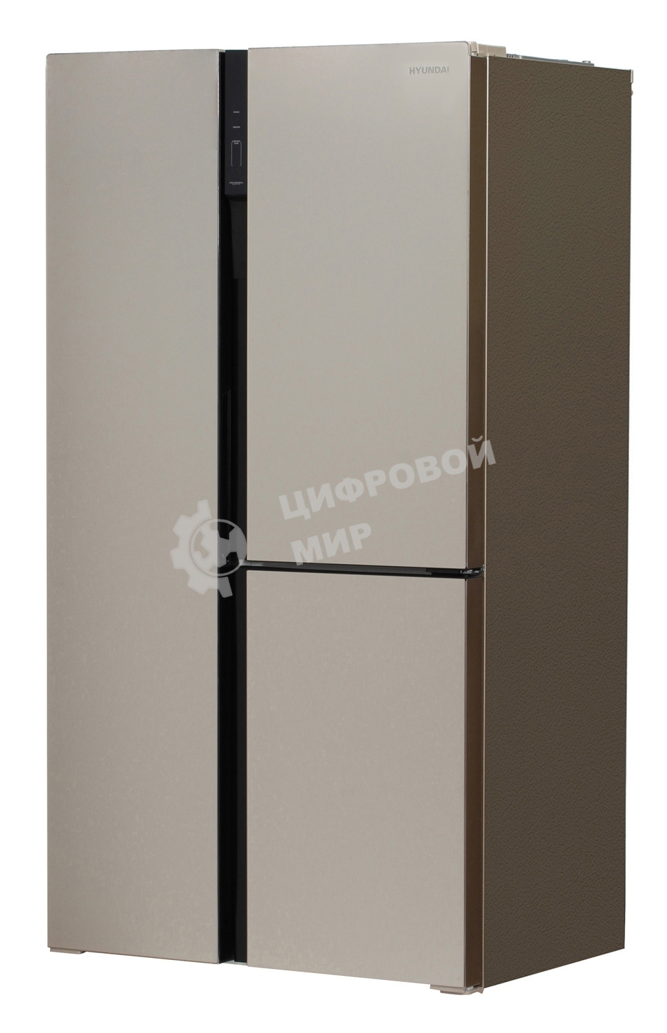 Холодильник Hyundai CS6073FV шампань трехкамерный 329/223л морозилка сбоку, No Frost, Side by Side