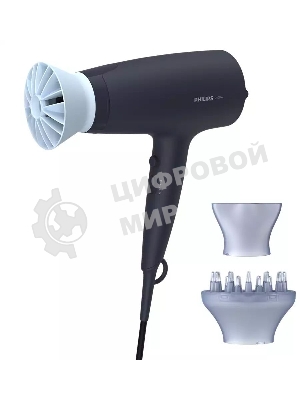 Фен Philips BHD360/20 черный/синий, 2100 Вт, ионизация