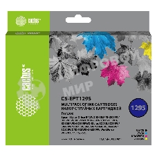 Картридж струйный Cactus CS-EPT1295 черный/голубой/желтый/пурпурный (45 мл) для Epson Stylus Office B42/BX305/BX305F/BX320/BX525/BX625/SX420/SX425/SX525/SX620