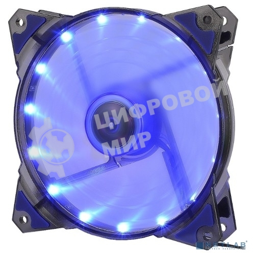 Вентилятор для корпуса Crown CMCF-12025S-1221 черный/синий, 120 мм, 1650 об/мин, 28 дБ, 3 pin