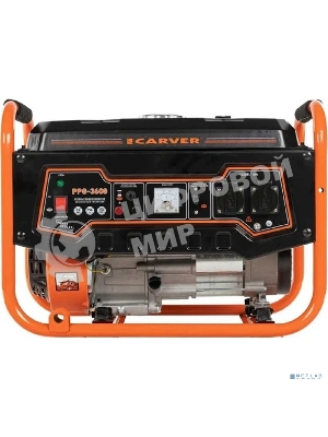 Электрогенератор бензиновый Carver PPG-3600, 2.8 кВт, 67 дБ, 40 кг