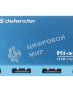 USB-концентраторы Defender Septima Slim, USB 2.0, USB 7 портов, блок питания/USB