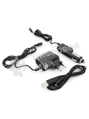 Набор зарядных устройств Gembird с Micro-USB разъемом MP3A-CAR-KIT1 110/220V-5V и 12VDC-5V черный