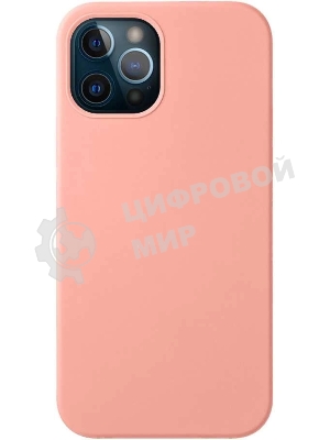 Чехол (клип-кейс) DEPPA Liquid Silicone, для Apple iPhone 12/12 Pro, розовый 87712