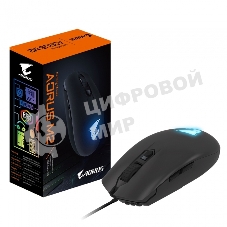 Мышь проводная Gigabyte AORUS M2, USB MICE, IR, BK GM-AORUS M2