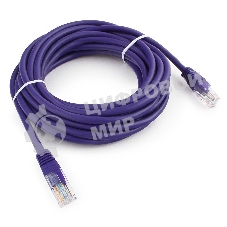 Патч-корд UTP Cablexpert cat.5e, 5м, литой, многожильный, фиолетовый