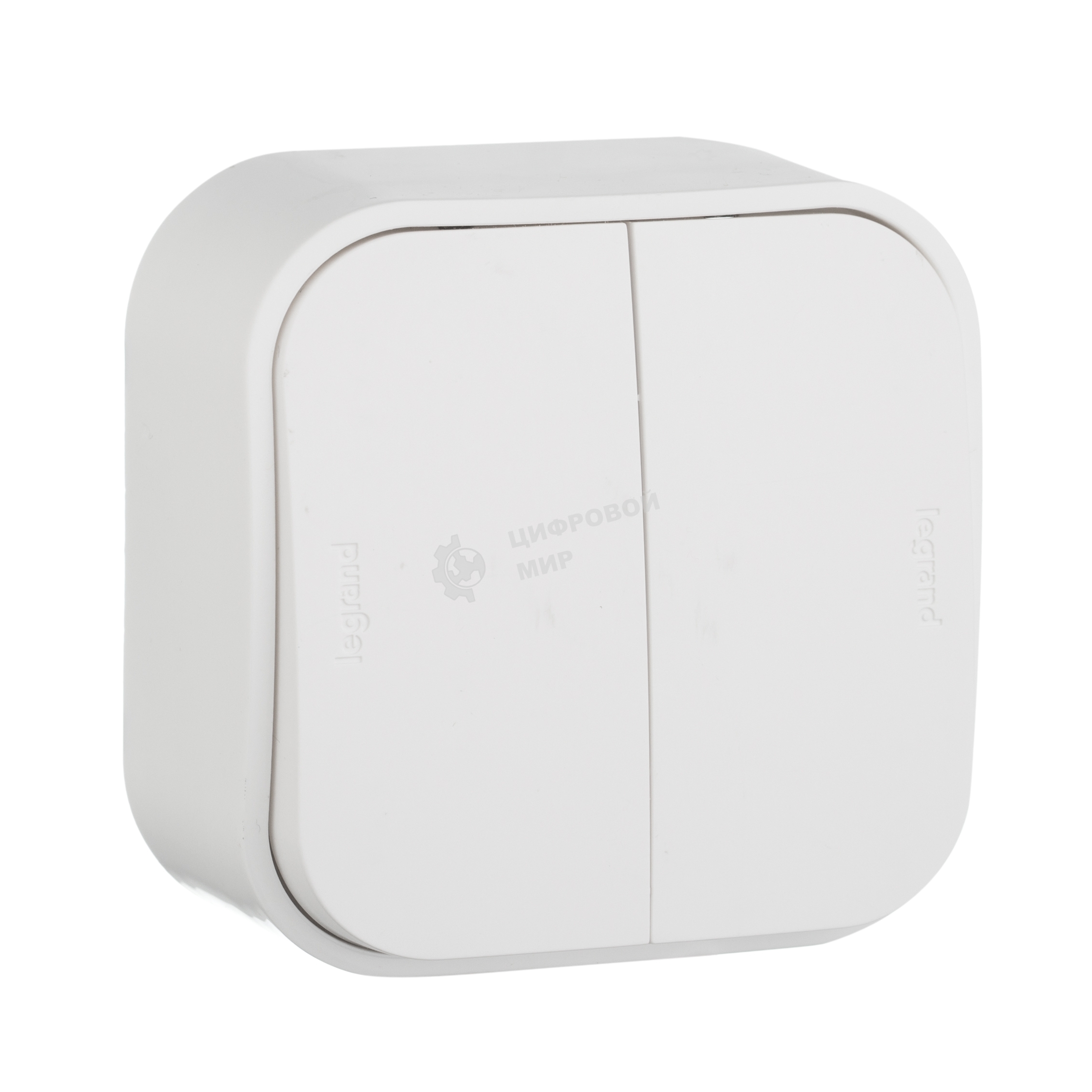 Выключатель 10A 2-клав., белый Quteo 