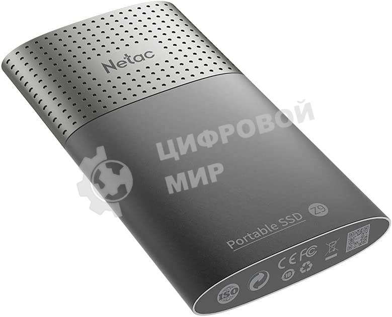 Внешний SSD Netac Z9, 500 Gb, USB 3.2 Gen 2 Type-C, R/W 550/480, черный