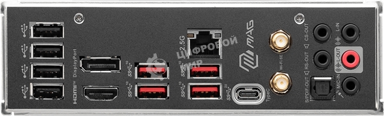 Материнская плата MSI MAG B760 TOMAHAWK WIFI, LGA 1700, Intel B760, 4xDDR5, 4xSATA, 3xM.2, 1xPCI-E 3.0 x4, 1xPCI-E 5.0 x16, 1xHDMI, 1xDP, 1xUSB Type-C, 1x2.5Gb LAN, 4xUSB-A 2.0, 4xUSB-A 3.2 Gen 2, 5x3.5 мм, 7.1, Standard-ATX