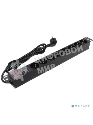 Блок розеток горизонтальный ExeGate ServerPro PDU-19H807 Al-8S-EU2-SW-SPD1, 19