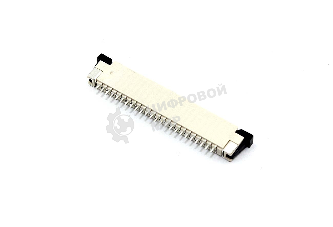 Разъем FPC Half Coverage Bottom Contact 1.0K-BX-24PWB 24 pin высота 2мм шаг 1мм