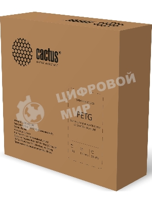 Пластик для принтера 3D Cactus CS-3D-PETG-1KG-SILVER PETG d1.75мм 1кг L316м 1цв.