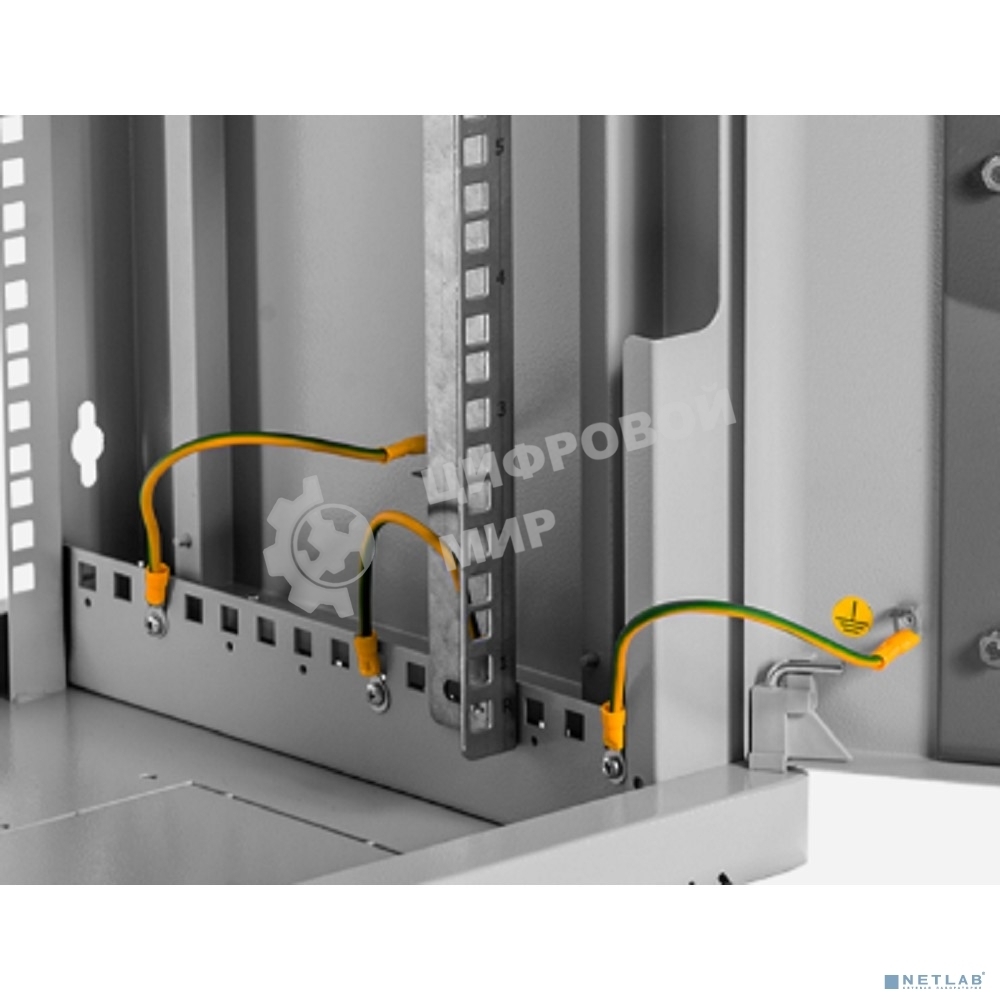 Шкаф коммутационный ЦМО (ШРН-9.500) настенный 9U 600x529 мм пер. дв. стекл. 200 кг серый 470 мм 180 град.