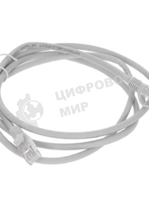 Патч-корд LSZH медный UTP Cablexpert PP30-1.5M cat.5e, 1.5м, литой, многожильный, серый