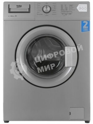 Стиральная машина Beko WRE 65P1 BSS серебристый, загрузка фронтальная 6 кг, 1000 об/мин., класс: А