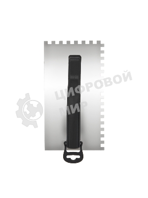 Гладилка нержавеющая Rexant 130х270 мм, зуб 4х4 мм, пластиковая ручка