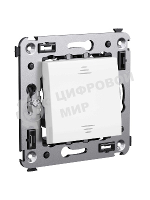 Выключатель одноклавишный DKC Avanti Белое облако