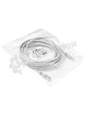 Патч-корд ExeGate EX286385RUS UTP-RJ45-RJ45-5e-5M-LSZH-GY, UTP, cat.5e, LSZH, 5м, серый