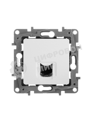 Монтажное оборудование Розетка кат.6 UTP, белая, RJ45 разъем, ETIKA LEG-672253