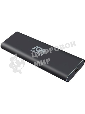 Внешний корпус AgeStar M.2 USB 3.0 NGFF (B-key) AgeStar 3UBNF5C алюминий, черный/серебристый