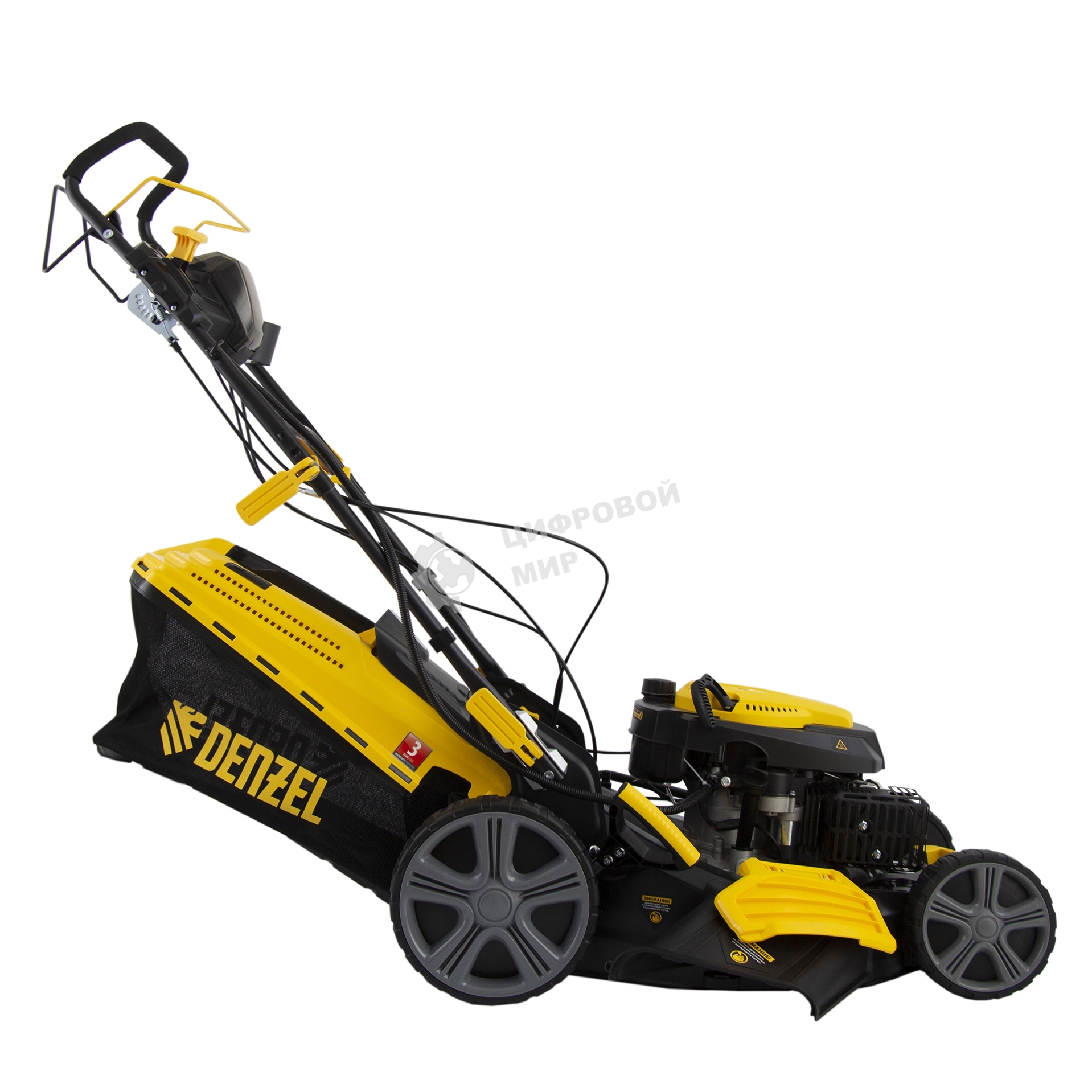 Газонокосилка бензиновая Denzel GLD-520SP-VE, 196 см3,шир 52 см,привод,вариатор,эл.старт, 60 л