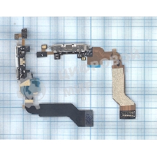 Шлейф разъема питания для iPhone 4S белый