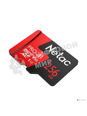 Флеш Карта MicroSD card Netac P500 Extreme Pro 256Gb, retail version w/SD adapter