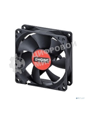 Вентилятор для корпуса ExeGate ExtraPower EP08025S3P черный, 80 мм, 2500 об/мин, 25.5 дБ, 3 pin