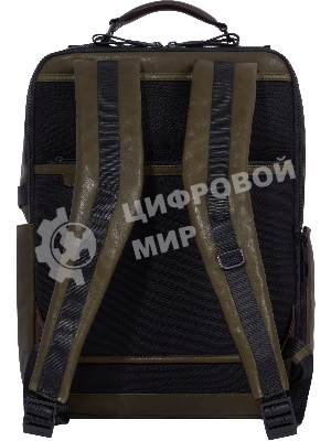 Рюкзак Piquadro Harper CA4818AP/VETM, кожа, зеленый/темно-коричневый